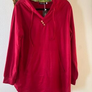 NWT Yesfashion Red Women's Hoodie longsleeve